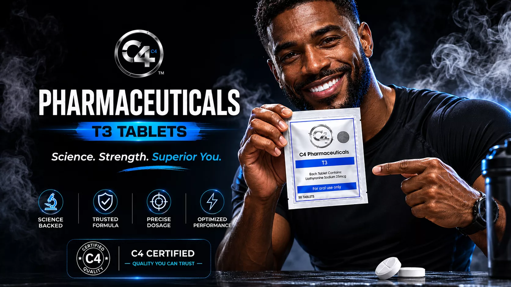 Buy T3 - 25mcg x 50 Tablets