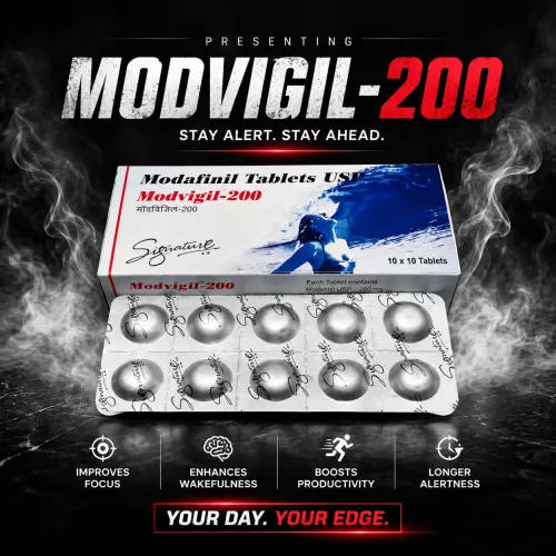 Buy Modafinil (Modvigil) - 200mg x 50 Tablets