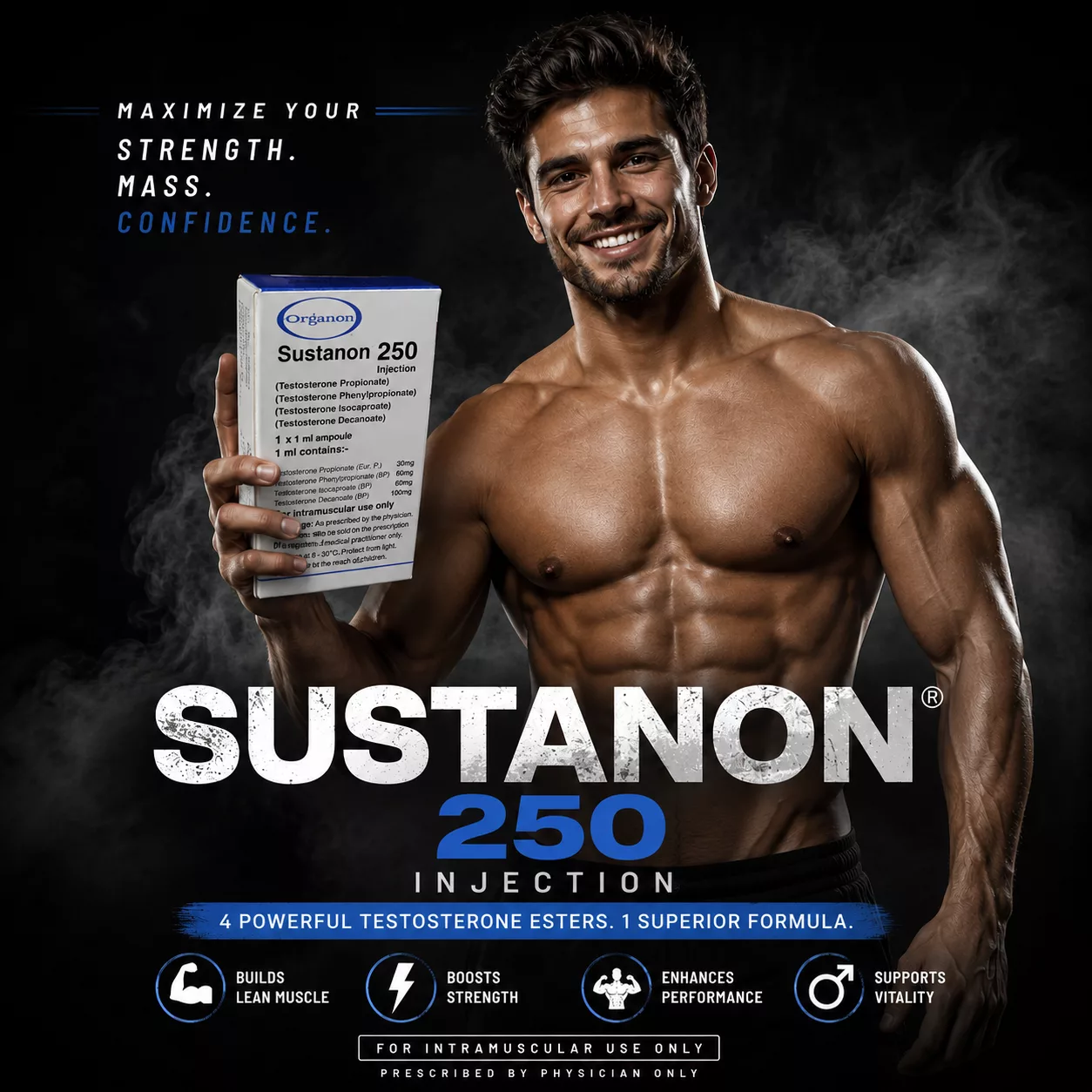 Buy Karachi Organon Sustanon - 3 x 250mg (Pharma Grade)
