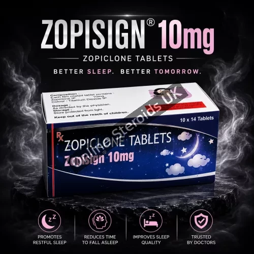 BUY ZOPICLONE 10MG X 28 TABS BY HAB PHARMA ZOPISIGN 10MG
