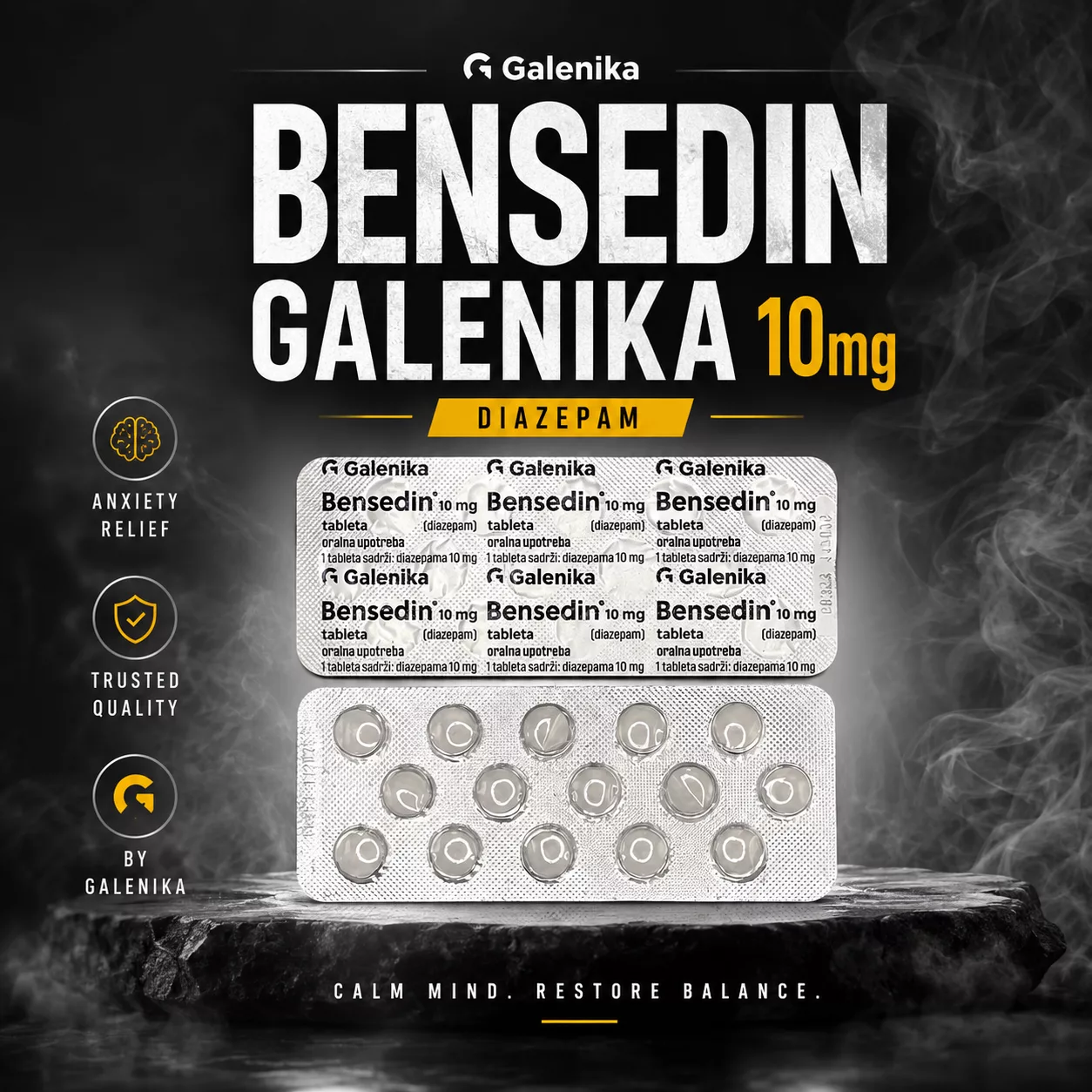 Buy Bensedin Galenika 10mg x 30 Tabs
