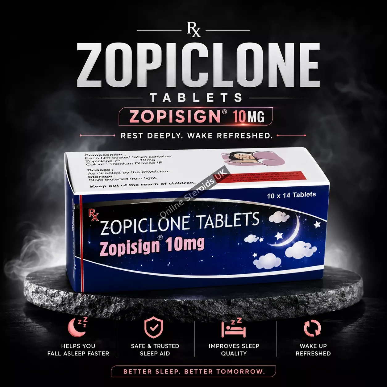 Buy Zopiclone 10mg X 14 Tabs