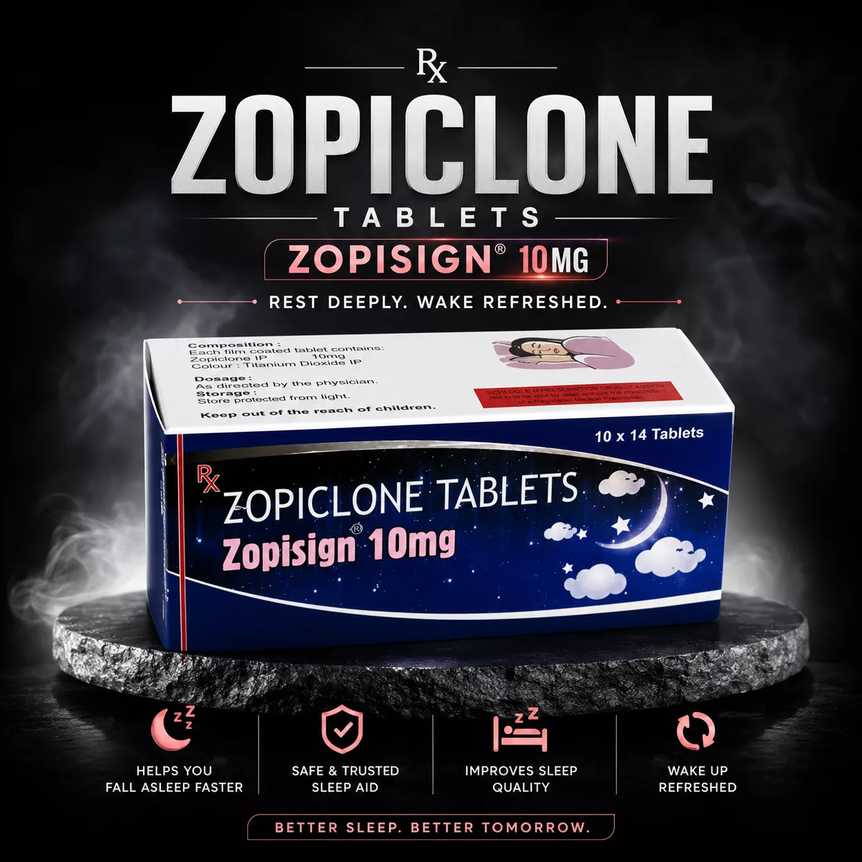 Buy Zopiclone 10mg X 14 Tabs