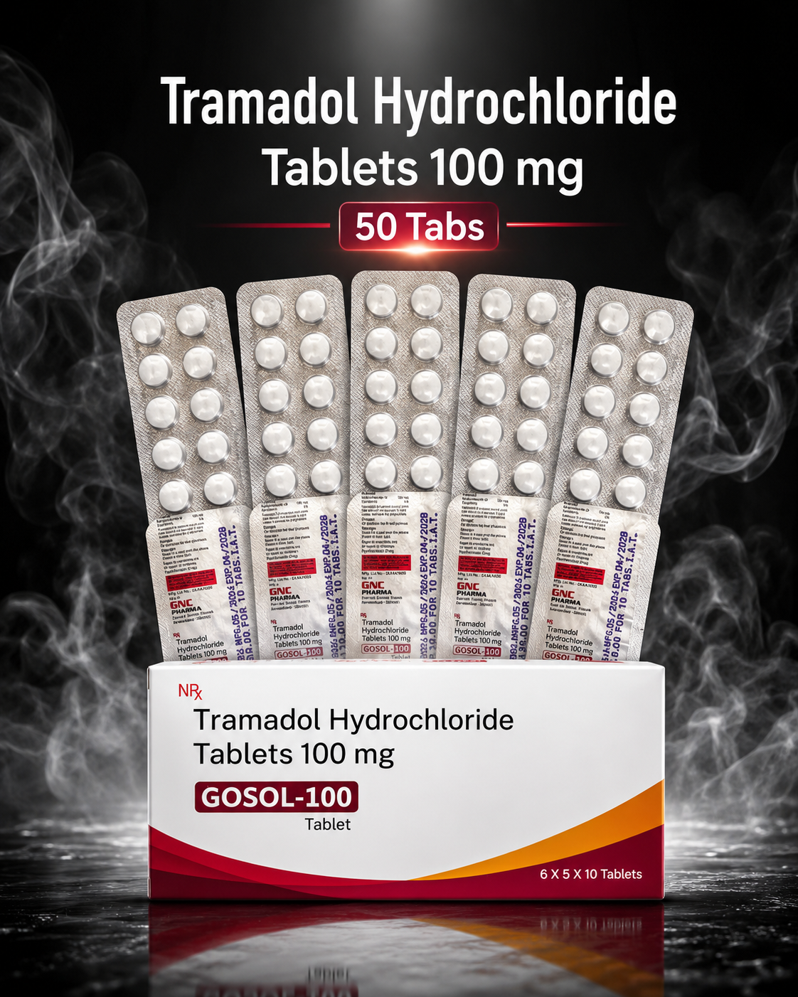 Tramadol 100mg x 50 Tablets