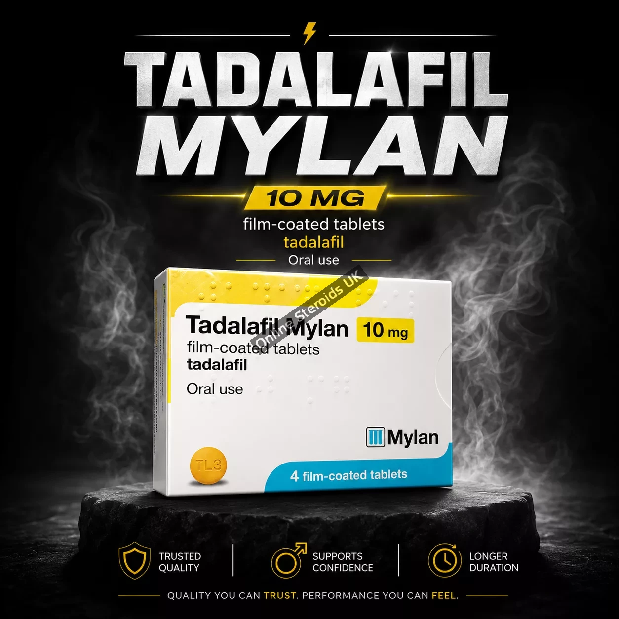 Buy Tadalafil / Cialis 10mg x 4 Tabs