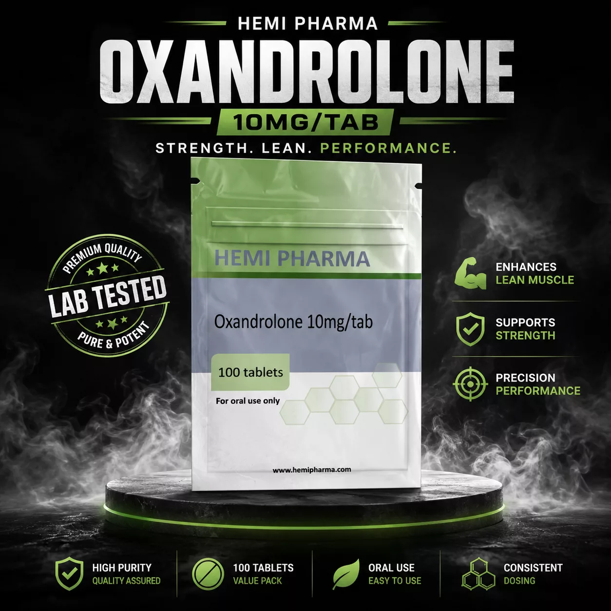 Hemi Pharma Anavar 10mg (OXANDROLONE)