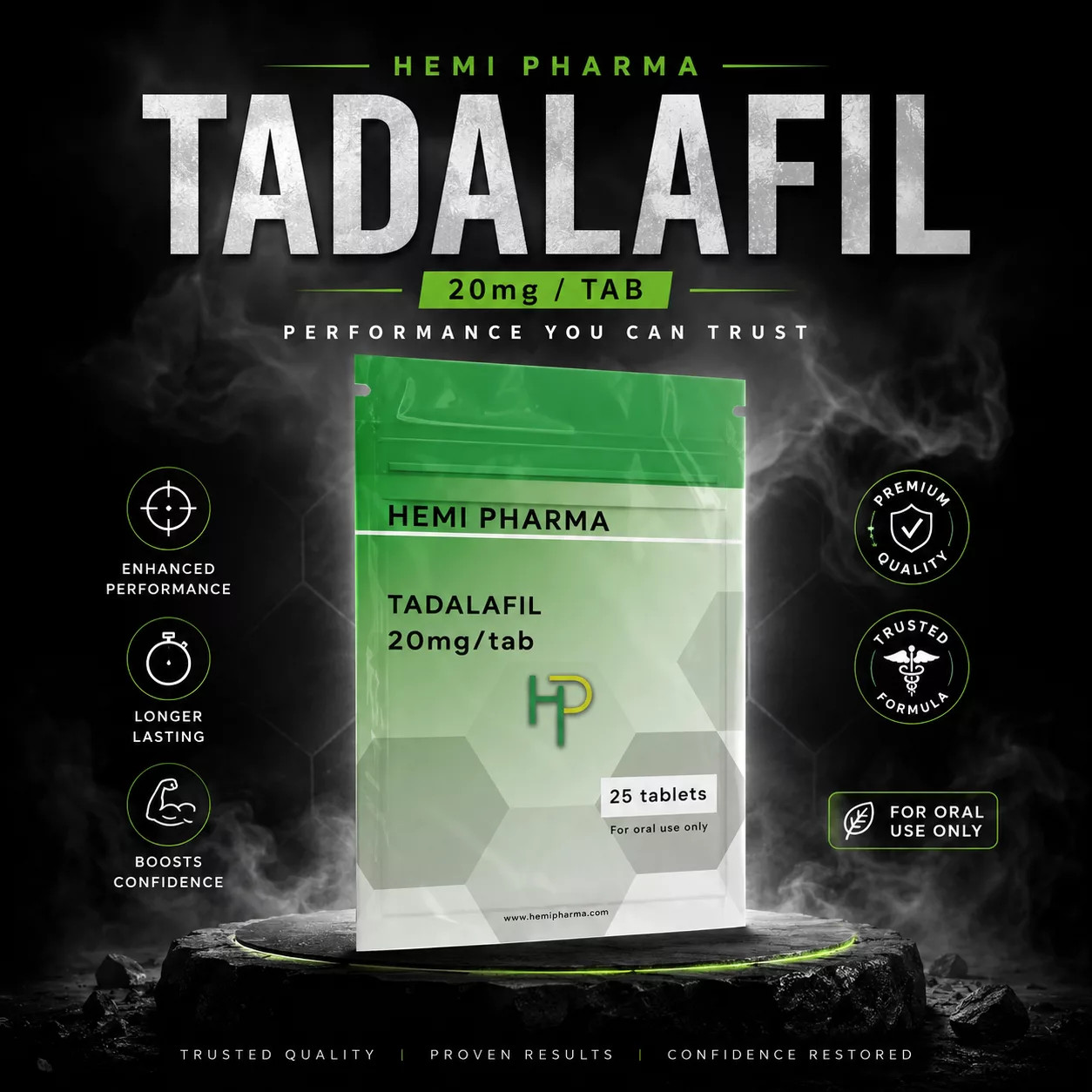 Hemipharma Tadalafil 20mg Tablets