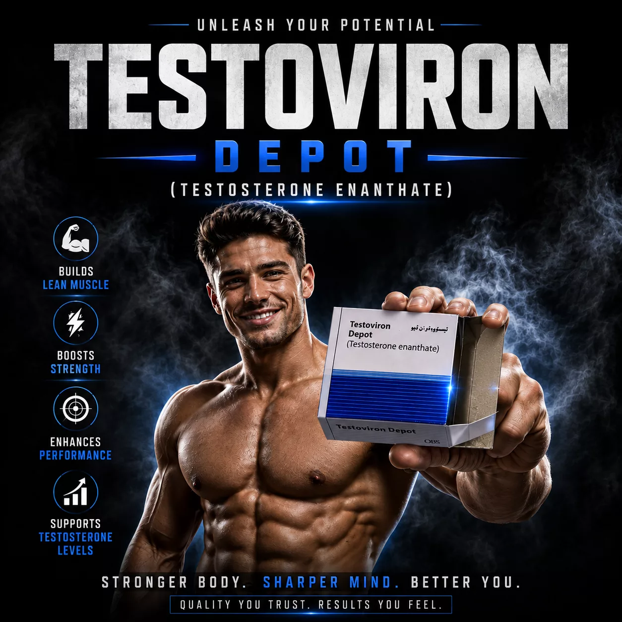 Buy Testoviron by OBS Pharma (PVT) Ltd - Testosterone Enanthate 250mg/ml x 3 Amps