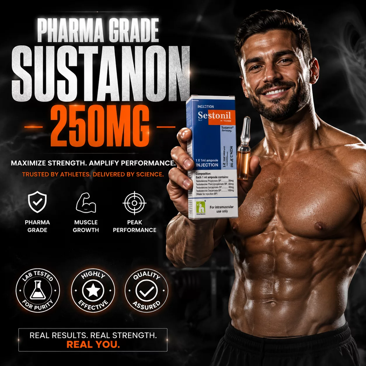 Pharma Grade Sustanon 250mg x 1 ml Amps by Hansel Pharma