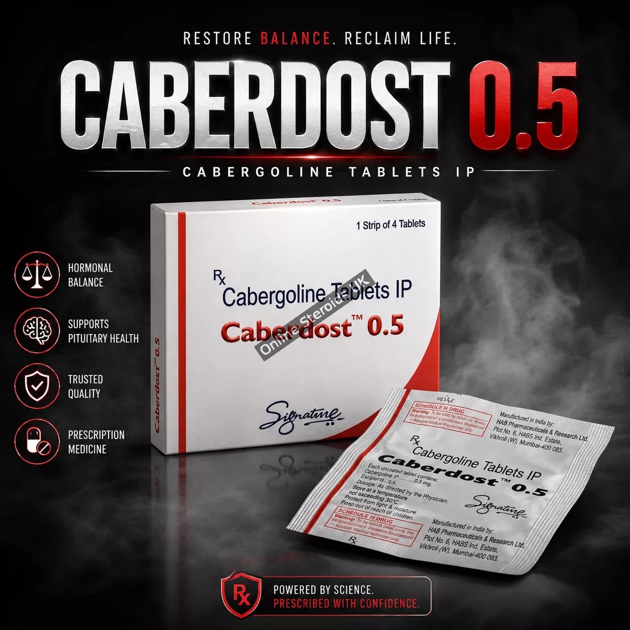 Cabergoline Tablets IP. Caberdost 0.5mg